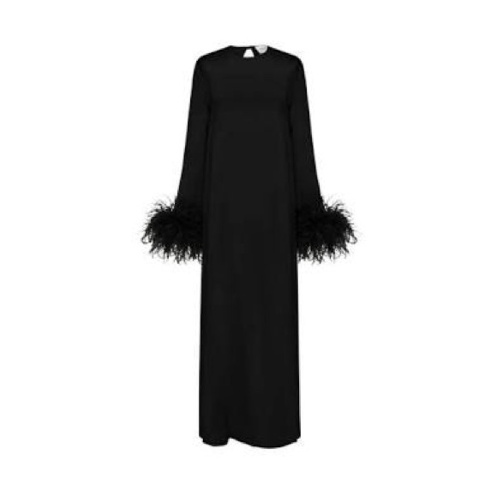 NWT Sleeper Suzi Maxi Dress With Detachable Feathers